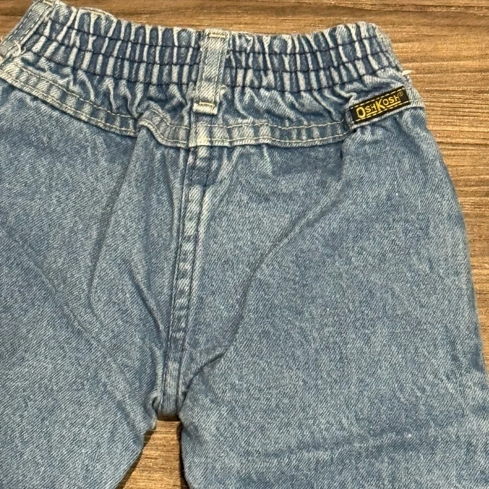 OshKosh B’Gosh Girls 12M Jeans 90’s High Waist Pleated Denim Pants USA